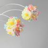 New Exquisite Colorful Flower Round Earrings for Women Romantic Beads Flower Earrings Sweet Fashion Ear Jewelry Accessories