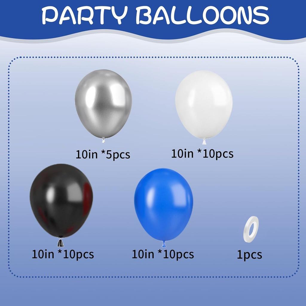 10inch-35pcs blue green purple and pink latex balloon set with confetti, suitable for weddings, birthdays, popular parties
