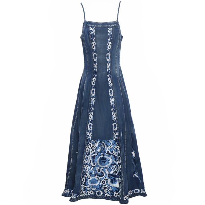 Johnature Žena Jarní Móda Osobnost Vyšívané Šaty Vymyslet Neformální Vintage Bezrukávové Nike Šaty