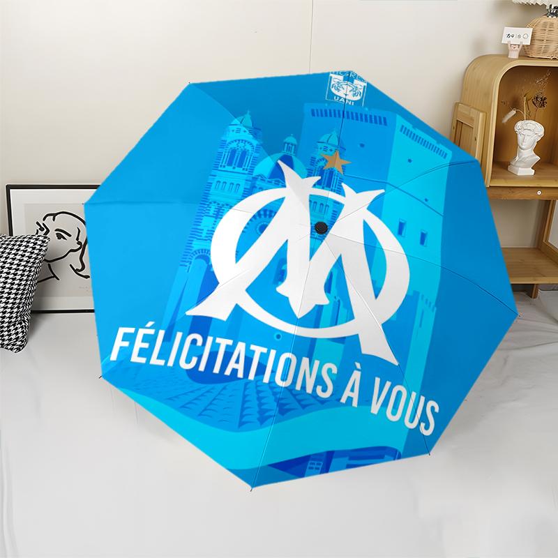Marseille Print Automatic Umbrella, 8 Rib Iron Frame, Plastic Handle, Suitable for Outdoor Travel &Daily , Ideal Gift