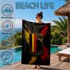 Belgian Football Association Emblem Beach Towel, Quick-drying, Easy to Care for, Suitable for Both Fitness and Beach Vacations,Sports Essential