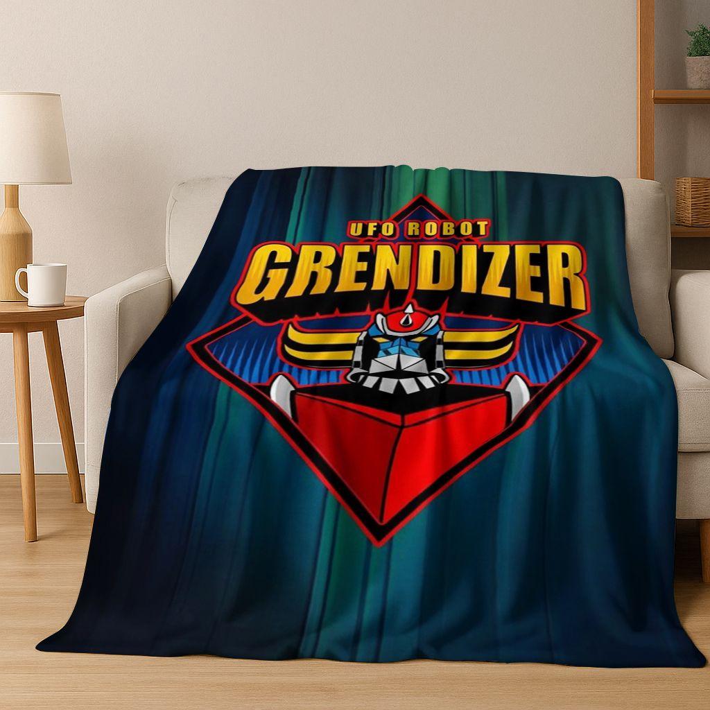26 Style UFO Robot Grendizer U Cartoon Flannel Blanket,Cozy Soft Throw Blanket for Home Bedroom Bed Sofa Picnic Cover Gift Kid