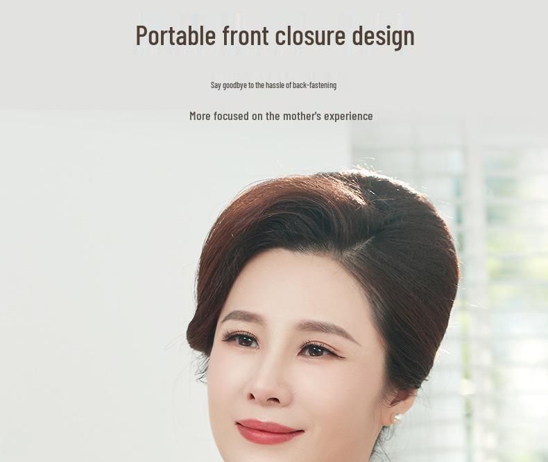 Ice Silk Wireless Bra: Seamless Front-Closure for Middle-aged and Elderly Women