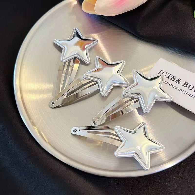 Harajuku Star Bobby Pin Sweet Cute Pentagram Barrettes Trendy Hair Clip For Women Aesthetics Side Clip Hair Accessories Gift