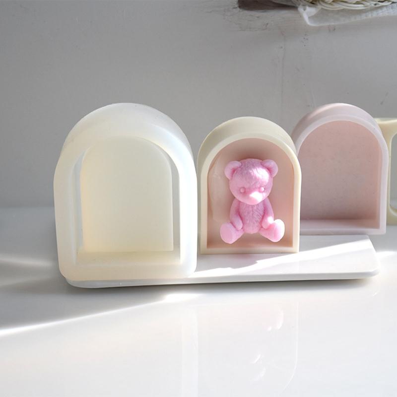 Irregular Door Frame Ornaments Making Gypsum Concrete Cement Creative Silicone Mold Diy Aroma Candle Decorations
