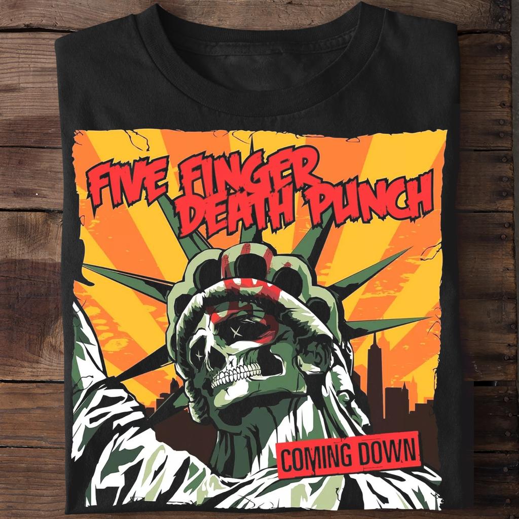 Rare Five Finger Death Punch Band Cotton Gift For Fan T-shirt