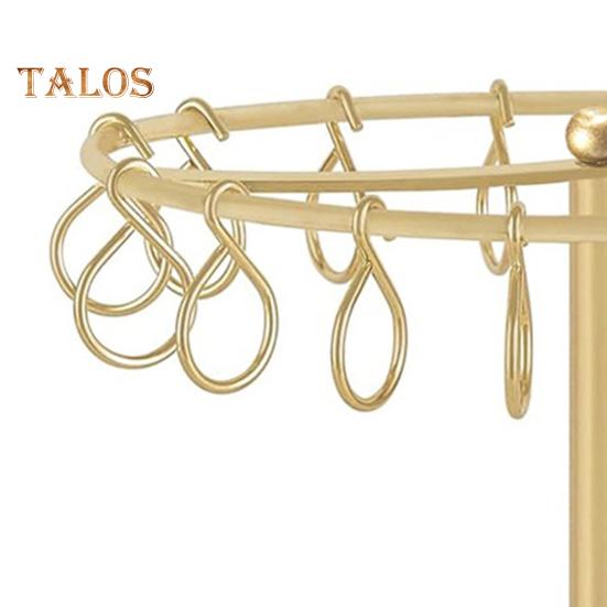Hair Claw Holder with 16 Removable Hooks Round Base Easy Installation Store Hair Accessories Jewelry Holder