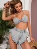 Women's High Waist Summer Denim Shorts Skirt - Casual Plus Size