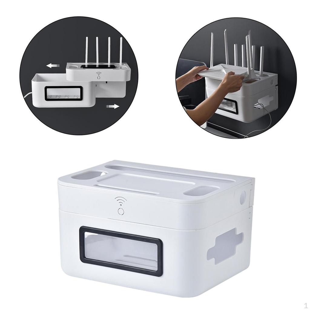 Storage Box Dustproof Cord Organizer Accessories Cover Wall Hanging for Computer Wires Living Room