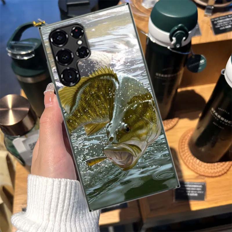 Angelzubehör Fischkoffer Handyhülle für Samsung Galaxy S26 Ultra S25 Edge S24 S23 FE S21 Plus S20 S22 S10 Hülle TPU Capa Schale Sh
