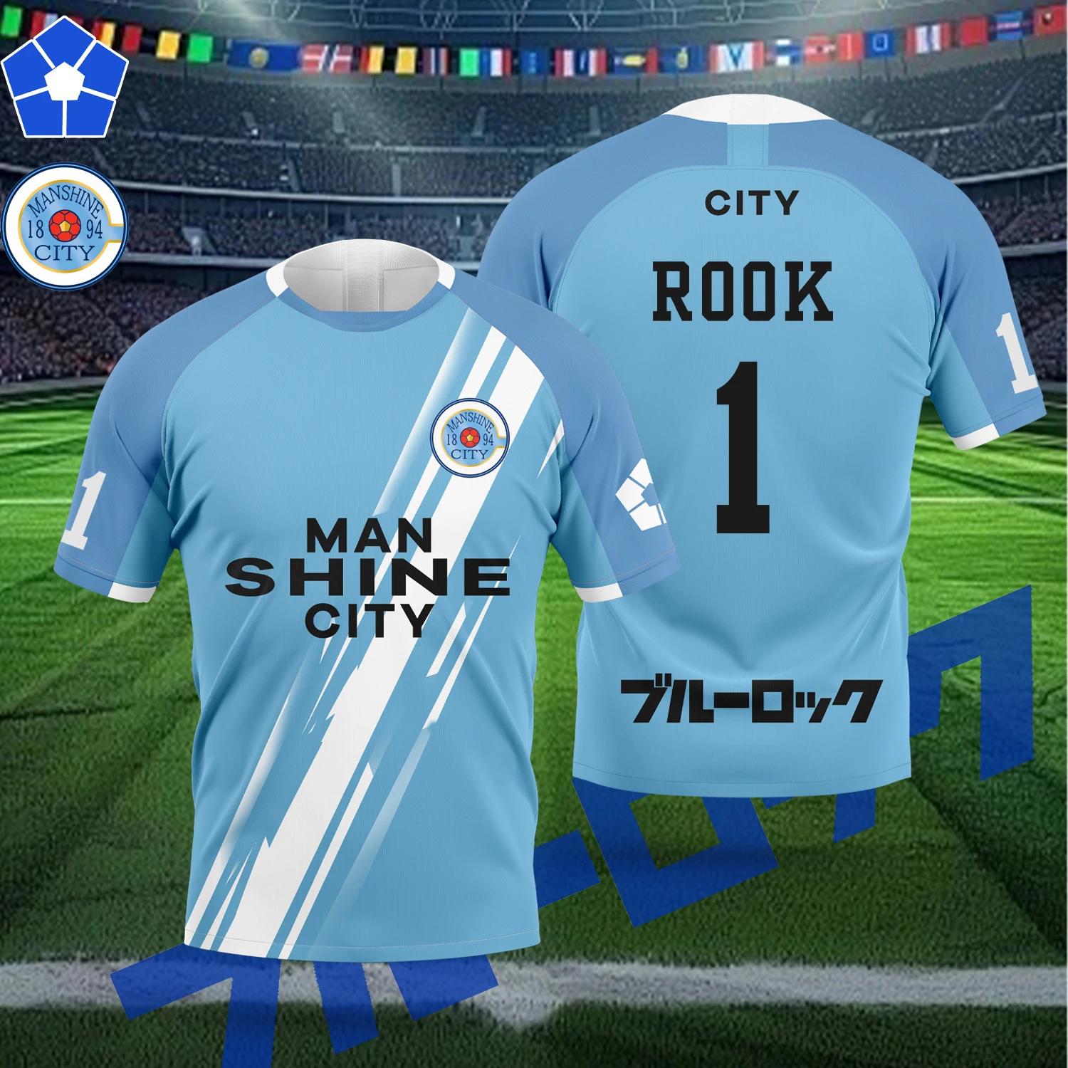 

Custom Blue Lock Manshine City Cartoon Anime NAGI Cosplay Men Jersey Summer Sports Short Sleeve Children Tee Tops Women T-shirt XXS