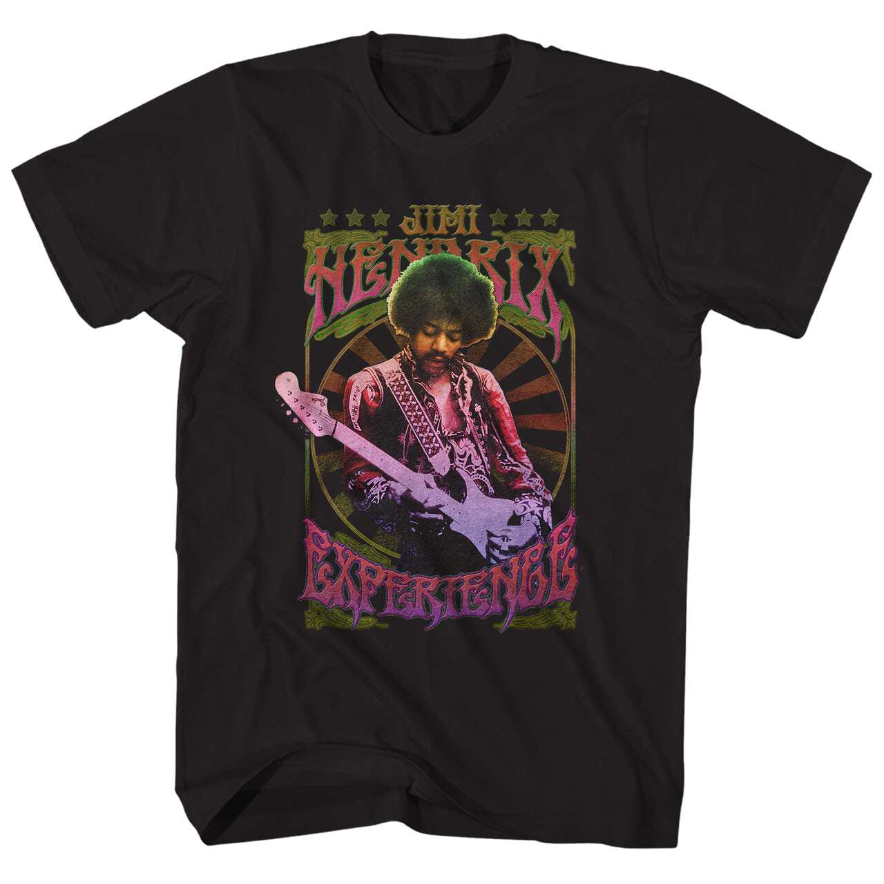 Retro Jimi Hendrix Rock Musician and Electric Guitarist T-Shirt 100% Cotton Graphic Tee Men Women Summer Streetwear Top S разноцветный