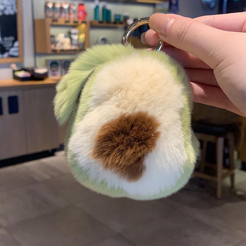 Plush Peach & Persimmon Pendant Keychain - Good Luck Bag Charm