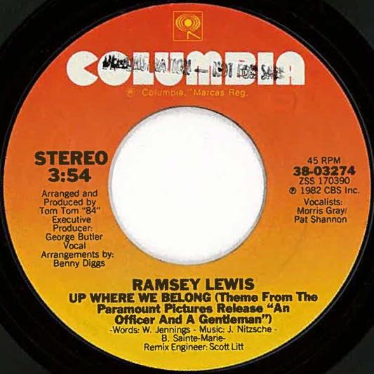 

7inch Record RAMSEY LEWIS - Up Where We Belong / Change Encount 3803274 Columbia 1982 US Jazz Used