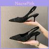 Chic High Heel Slide Sandals For Women Summer Dress Casual Footwear