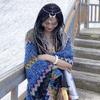 Tassel Ethnic Style Shawl Wave Large Neck Scarves Fashion Winter Knitted Scarf  Outdoor