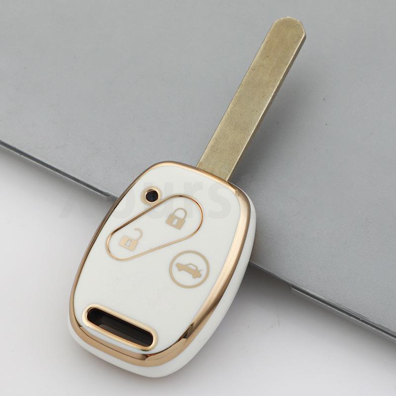 2/3/4 Buttons Car Remote Shell Holder Fob For Honda Accord Civic Crv Cr-V Pilot Insight Ridgeline Tpu Key Case Cover Accessories