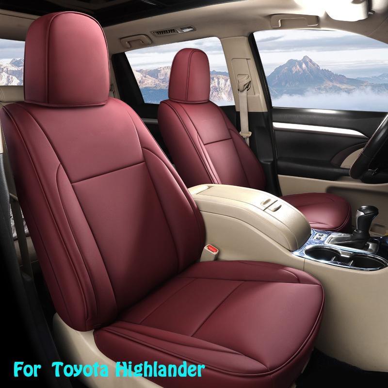 Original Car Seat Covers 1:1 Custom Model For Select Toyota Highlander 2015 2016 2017 2018 5 Seats  Auto Accessories Styling