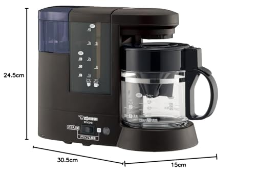 ZOJIRUSHI Coffee Maker, 4 cups, dark brown, EC-CD40-TD