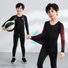 Jungen-Kompressionsstrumpfhosen-Sets, Lauftraining, Fitness, Sport, atmungsaktiv, schnell trocknend, Langarm-T-Shirt