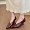 Comfortable Soft Leather Style Designer Shoes Women's Pointed Non-Slip Wedge Party Women's Shoes Outdoor Casual High Heels
