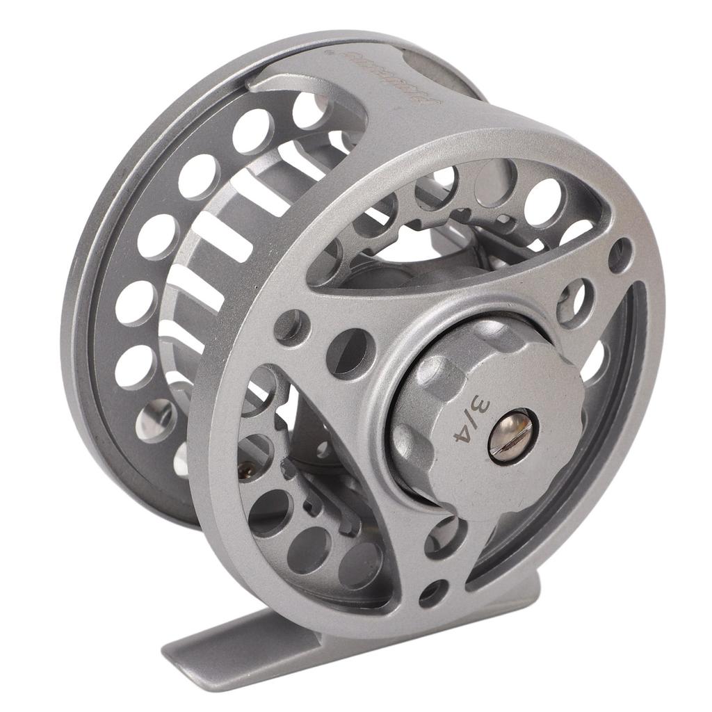 3/4 Fly Fishing Reel Full Metal Fly Reel Fishing with CNC Machined Aluminum Alloy Body Silver