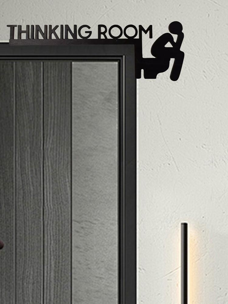 Creative Wooden Crafts Letter Door Top Ornament Room Fun Wood Toilet Unique Room Fun Toilet Door Sign Funny Creative Wall