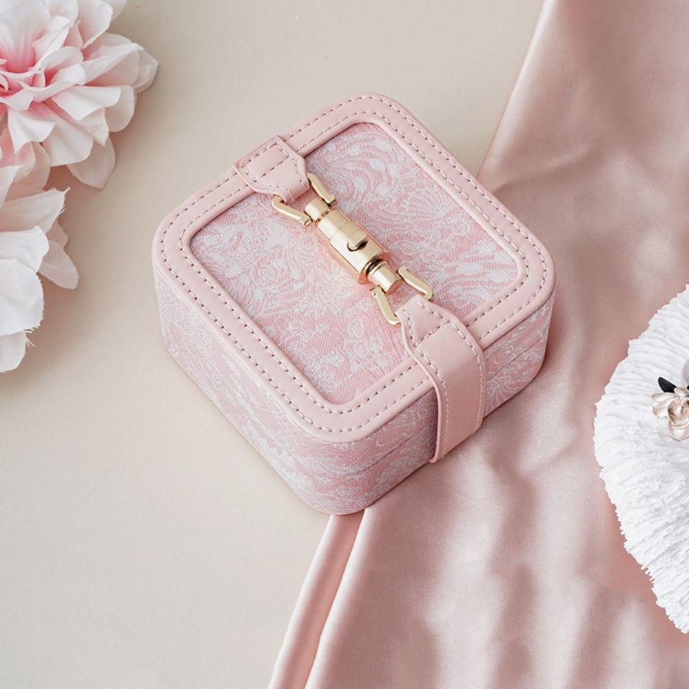 Flower Jewelry Packing Box Large Capacity Jewelry Display Box Retro Jewelry Storage Case  Outdoors