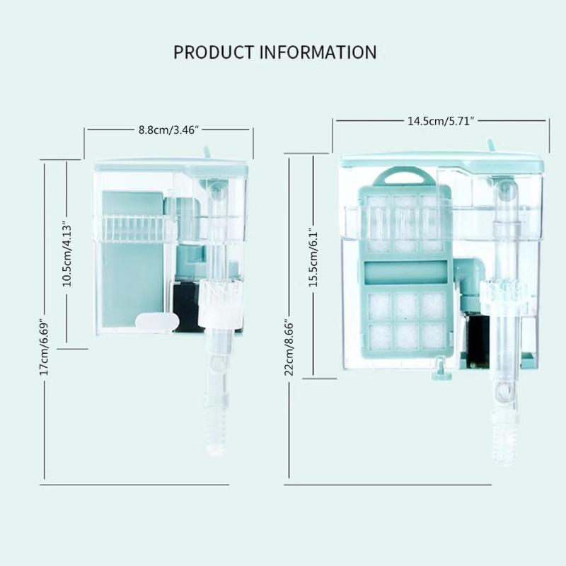 Hang On AirPump Fishtanks Filter Aquariums Waterfall Water Filtration Filter