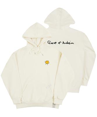 [Unisex] Drawing Dot Back Logo Hoodie_Cream