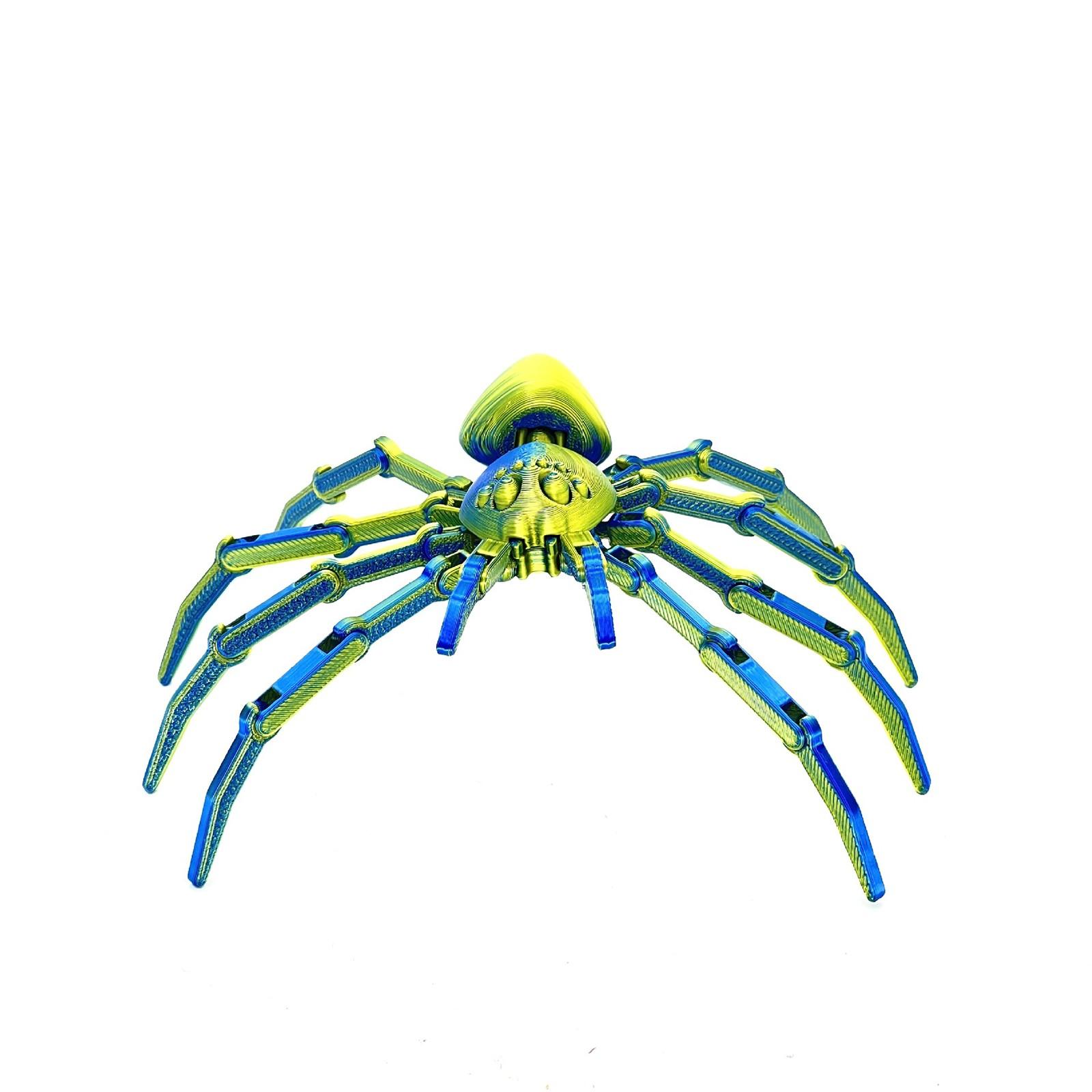 

3D-печатная сборка паука с подвижным соединением, игрушка для взрослых и детей One Size синий
