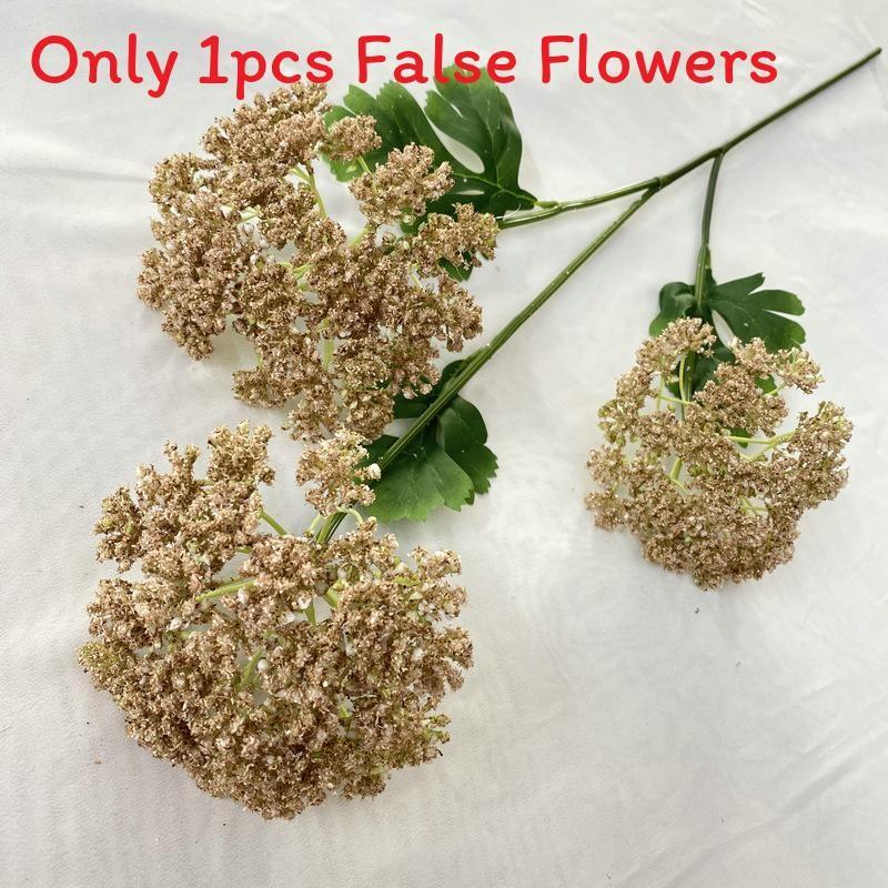 3 Rice Head Fruit Faux Plants Flocked Stems Wedding Decor Props Photography