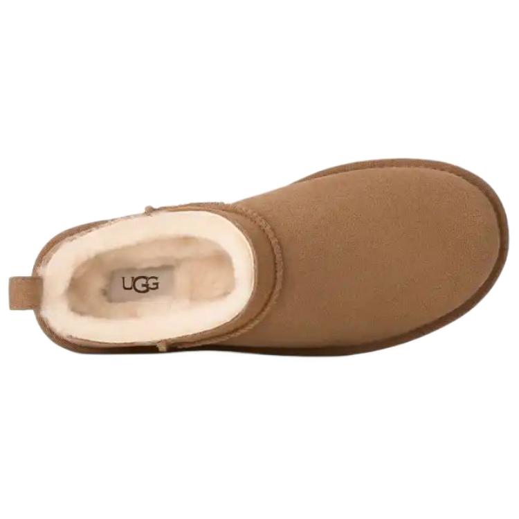 UGG Klasyczne Damskie Sneakersy Micro Chestnut Brązowe 1173891-CHE