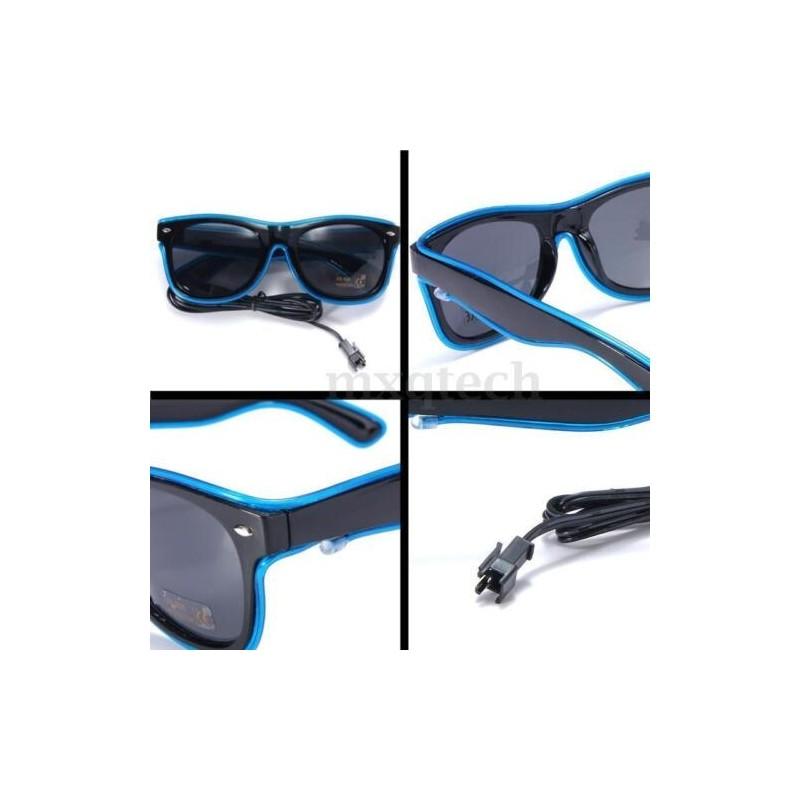 Premium Quality Led El Wire Glasses Light Up Glow Sunglasses For Dj Nightclub Parties