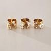 Geometric Zircon Open Rings For Women Gold Pvd Plated Stainless Steel Rings Jewelry Rhinestone Crystal Ring Shiny Zircon