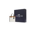 COACH Field Leather Tote Bag, Shopping Bag, Shoulder Bag, Crossbody Bag, Handbag Small Women's White/Brown C3461-B4CAH