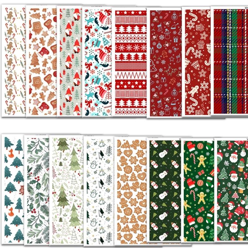 4PCS Christmas Clay Transfer Paper 95x138mm Water Soluble Paper Clay Transfer Sheets for Clay Earring Jewelry Making