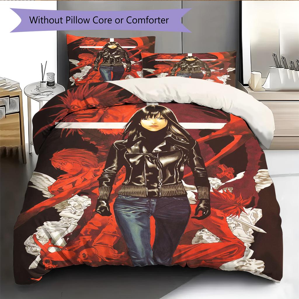 Cartoon Pattern Bedding Quilt Set Quilt Cover Pillowcase Home Decoration Birthday Gift (1 * Duvet Cover + 2 * Pillowcase, Without Core)