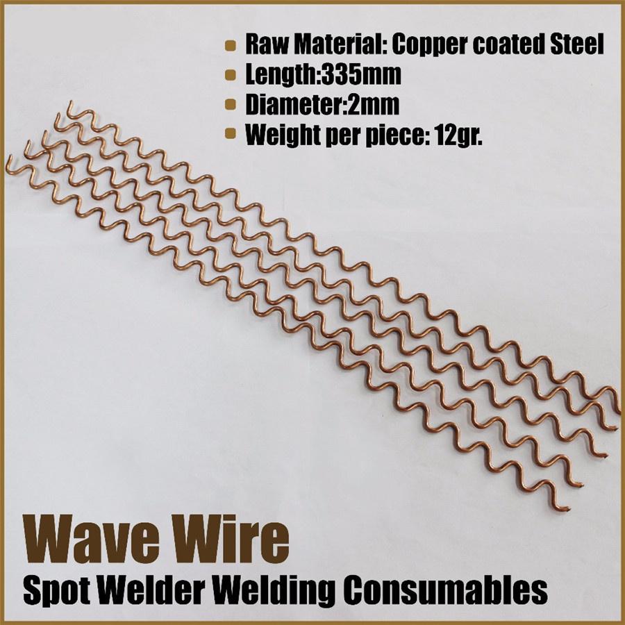 25Pcs Wiggle Wire Wave 2Mm Dent Repair Fix Spot Welding Thick Body Work Puller