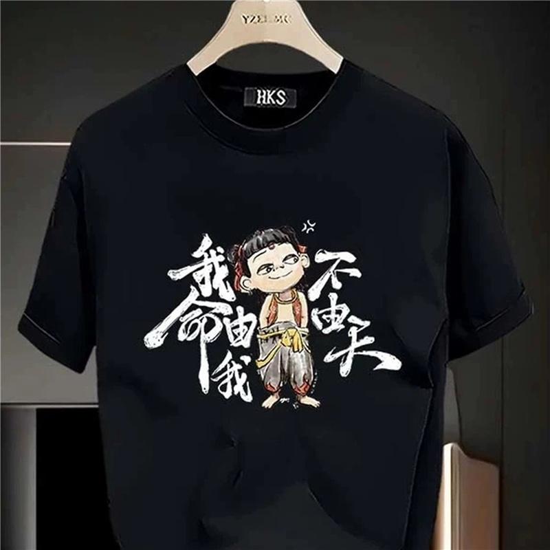 2025 summer pure cotton T-shirts for Women cute cartoon print casual t shirt Female Harajuku Oversized Short Sleeve white y2k Tops hip hop Streetwear