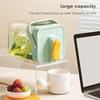 2.3L Cold Kettle Drink Dispenser with Spigot Leakproof Sealed Fruit Infuser Beverage Container for Fridge Seal Filter Faucet Outdoor Use