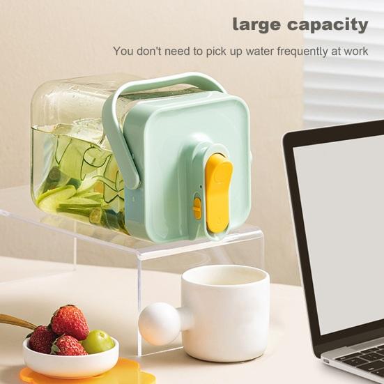 2.3L Cold Kettle Drink Dispenser with Spigot Leakproof Sealed Fruit Infuser Beverage Container for Fridge Seal Filter Faucet Outdoor Use