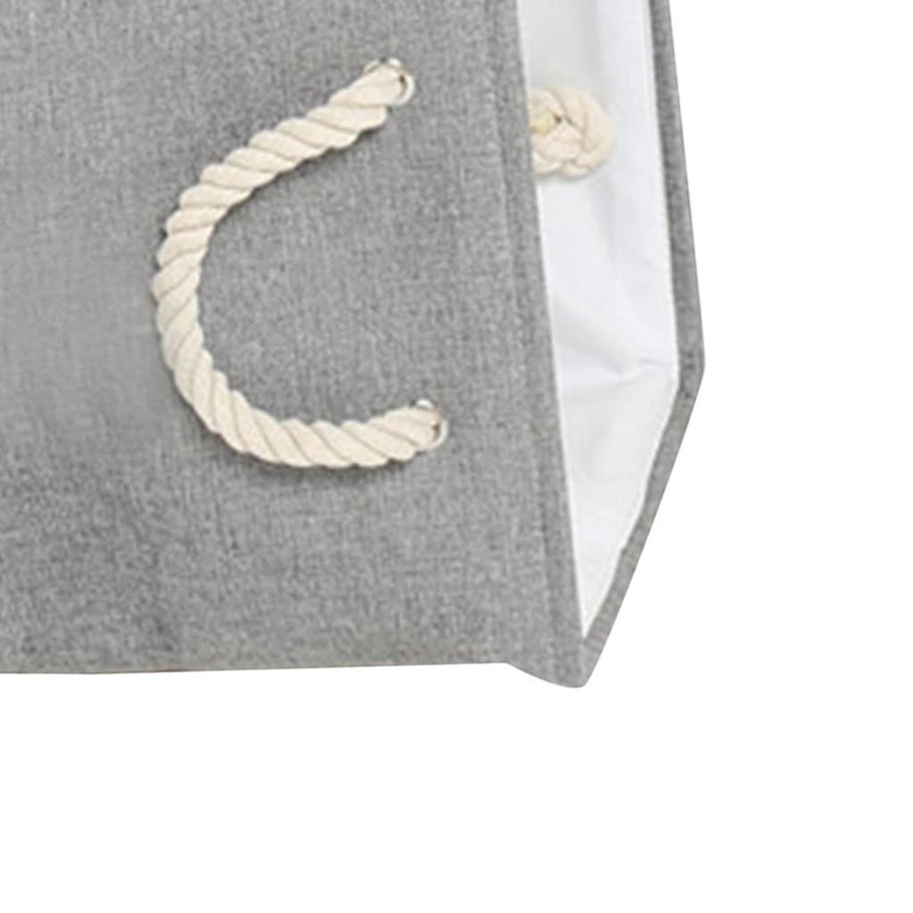 Fabric Storage Hamper EVA Hard Foldable Cotton Cloth Laundry Basket with Handle for Toy Snack Storage