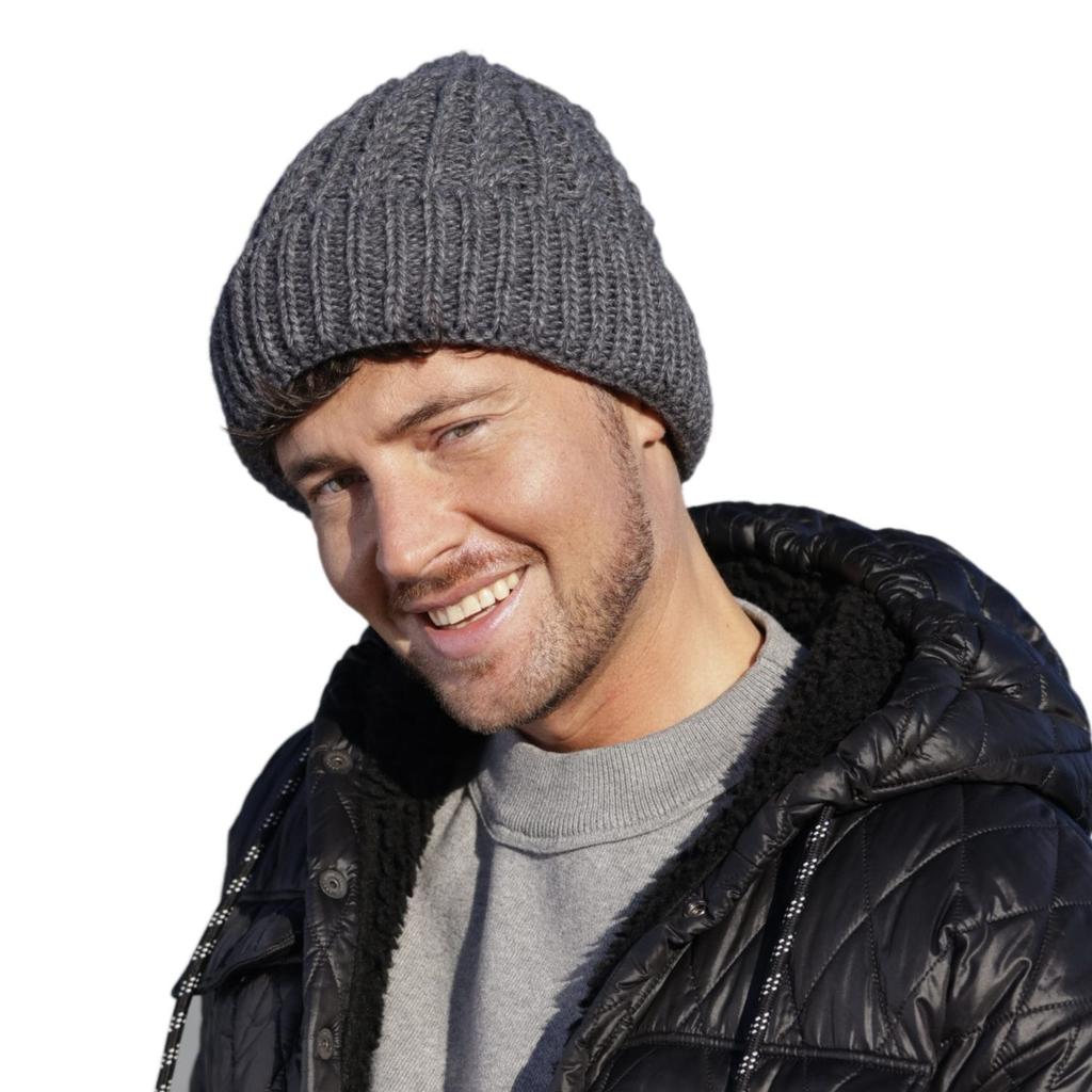 Kamea John Men' Beanie Charcoal, 85% Acrylic / 15% Wool