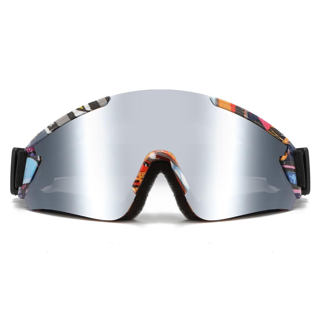 Large Frame Colorful Cycling Glasses Men'S And Women'S Mountaineering Ski Goggles Outdoor Sports Windproof Sand Eye Protection Glasses
