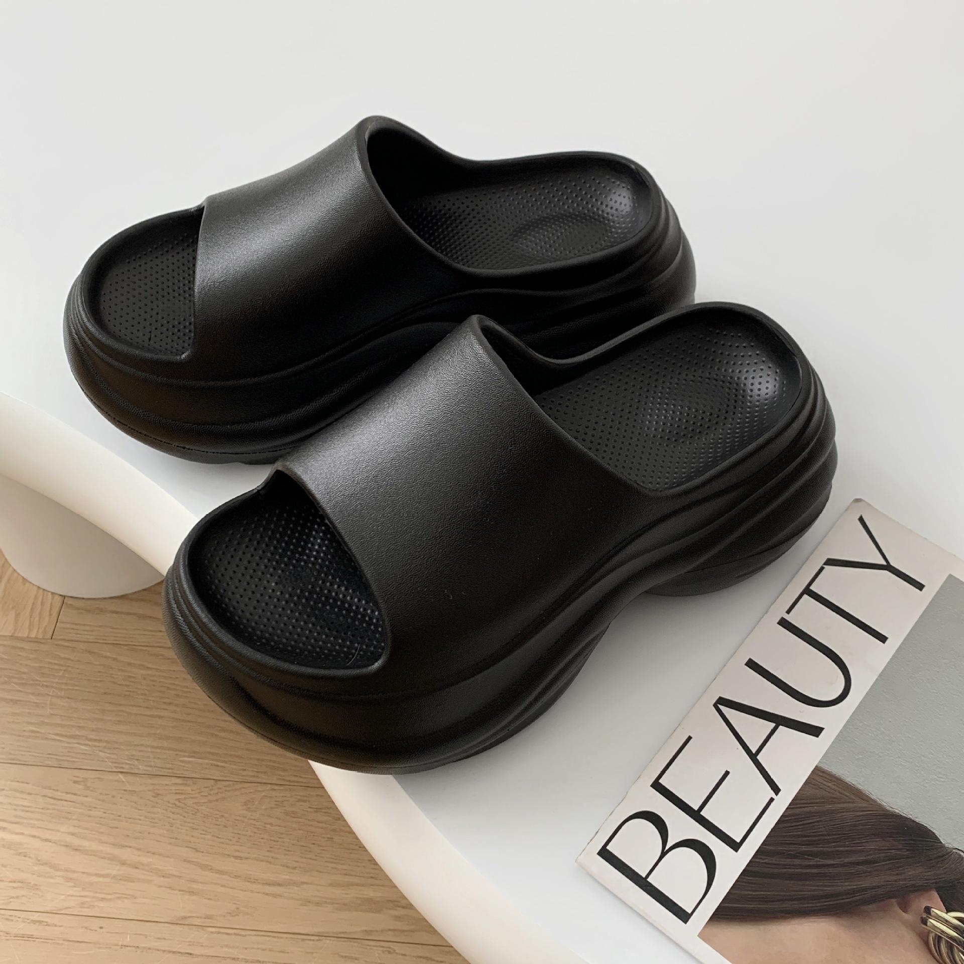 

Fashion Women s Fashion Chunky Platform Slippers Summer 2025 Non Slip Wedges Sandals Woman Outdoor Thick Bottom EVA Slides for Women 40-41 чорний