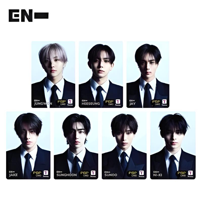 

ENHYPEN Official POP T-Money Transportation Card 7pcs Full Set | Pre-Order Limited 7pcs Full Set