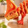 Educational Triceratops Toy 3D Printed Skeleton Model, Movable Joints Dinosaur Articulated Action Figure, Bone Desktop Decoration Collection Model