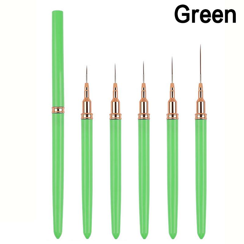 5Pcs/Set Professional Nail Art Liner Brushes Gel Striping Painting Design for Nails in Sizes 7/9/11/15/20mm