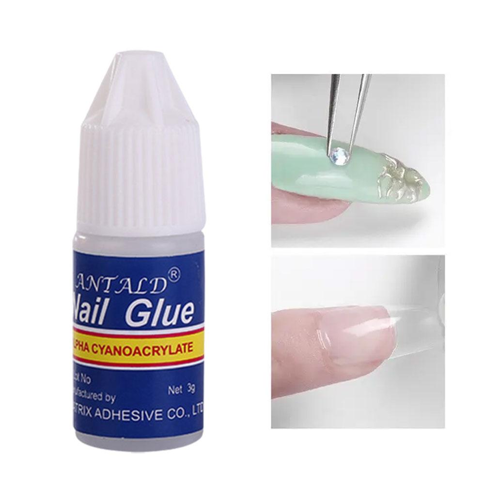 5pcs Fast Dry Nail Glue For False Nail Tips Adhesive Acrylic Nails Rhinestones Extension False Tips 3D Nail Art Decoration Manicure